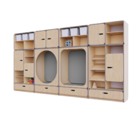 Детская стенка с местом для хранения и зонами отдыха из коллекции «НЕГА» (цвет бежевый) - «globural.ru» - Ростов-на-Дону