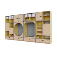 Детская стенка с местом для хранения и зонами отдыха из коллекции «НЕГА» (цвет желтый) - «globural.ru» - Ростов-на-Дону