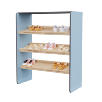 Полка для обуви во входную группу из коллекции мебели «НЕГА» (цвет голубой) - «globural.ru» - Ростов-на-Дону