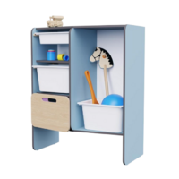 Шкаф для игрушек во входную группу из коллекции мебели «НЕГА» (цвет голубой) - «globural.ru» - Ростов-на-Дону