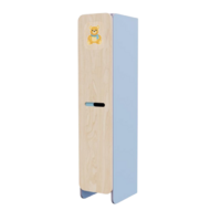 Детский шкафчик с одной секцией для входной группы из коллекции мебели «НЕГА» (голубой) - «globural.ru» - Ростов-на-Дону