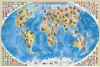 Настенная политическая карта мира для дошкольников "Страны и народы -2" - «globural.ru» - Ростов-на-Дону