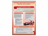 Стенд "Порядок действий работников школы при пожаре" - «globural.ru» - Ростов-на-Дону