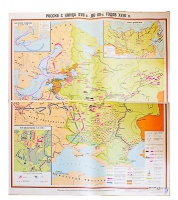 Учебная карта "Россия с конца XVII в. до нач. 60-х г.г. XVIII в." 1100*1400 мм (матовое, 2-стороннее лам.) - «globural.ru» - Ростов-на-Дону