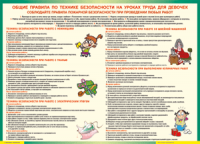 Правила безопасности на уроках труда для девочек 1000*1400 винил	 - «globural.ru» - Ростов-на-Дону