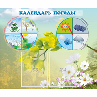 Стенд "Календарь погоды" с 2 карманами - «globural.ru» - Ростов-на-Дону
