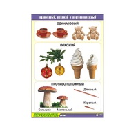 Таблица демонстрационная "Одинаковый, похожий и противоположный" (винил 70x100) - «globural.ru» - Ростов-на-Дону