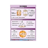Таблица демонстрационная "Тела вращения" (винил 70х100) - «globural.ru» - Ростов-на-Дону