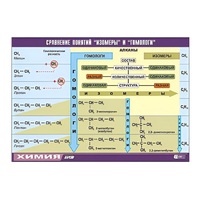 Таблица демонстрационная "Сравнение понятий изомер и гомолог" (винил 100х140) - «globural.ru» - Ростов-на-Дону