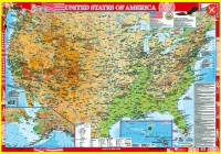 Настенная карта Соединенных Штатов Америки на английском языке (учебная) - «globural.ru» - Ростов-на-Дону