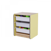 Одинарный модуль для хранения игрушек из коллекции мебели «НЕГА» (цвет желтый) - «globural.ru» - Ростов-на-Дону