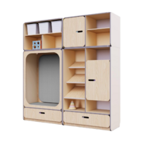 Детская стенка с местом для хранения и прямоугольной зоной отдыха из коллекции «НЕГА» (цвет бежевый) - «globural.ru» - Ростов-на-Дону