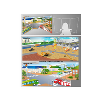 Стенд для сюжетно-ролевых игр 2-х сторонний (перекресток, стройка) - «globural.ru» - Ростов-на-Дону