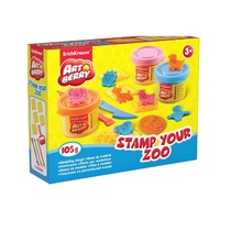 Пластилин на растительной основе Artberry/Stamp Your Zoo 3 бан./35 г со штампами - «globural.ru» - Ростов-на-Дону