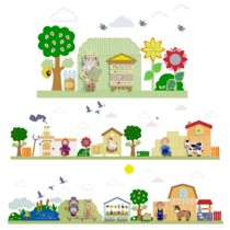 Набор декоративно-развивающих панелей "Деревенька" - «globural.ru» - Ростов-на-Дону