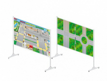 Доска магнитно-маркерная двухсторонняя "Азбука дорожного движения" на стойках (разборная) - «globural.ru» - Ростов-на-Дону