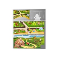 Стенд для сюжетно-ролевых игр 2-х сторонний (Зоопарк, ферма) - «globural.ru» - Ростов-на-Дону