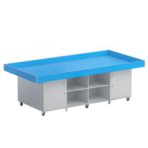 Стол для робототехники с дверками (серый/синий) - «globural.ru» - Ростов-на-Дону