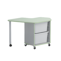 Стол детский левый Робик 002 (серый/фисташковый)  - «globural.ru» - Ростов-на-Дону