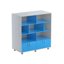 Шкаф-стеллаж (синий/серый) - «globural.ru» - Ростов-на-Дону