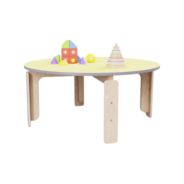 Круглый растущий стол из коллекции «НЕГА» р.гр. 2-3 (цвет желтый) - «globural.ru» - Ростов-на-Дону