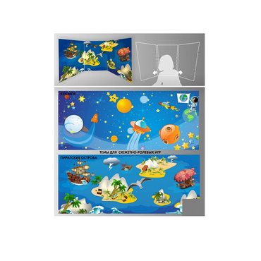 Стенд для сюжетно-ролевых игр 2-х сторонний (пиратские острова, космос) - «globural.ru» - Ростов-на-Дону