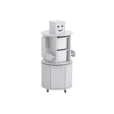 Тумба поворотная Робот-Робик (серый/белый) - «globural.ru» - Ростов-на-Дону