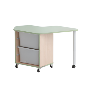 Стол детский правый Робик 002 (бук/фисташковый)  - «globural.ru» - Ростов-на-Дону