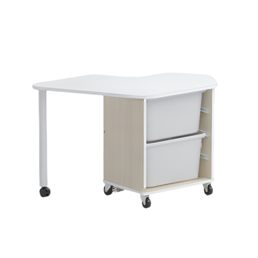 Стол детский левый Робик 002 (дуб молочный/белый) - «globural.ru» - Ростов-на-Дону