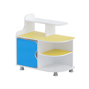 Тумба для пособий (белый/желтый/синий) - «globural.ru» - Ростов-на-Дону