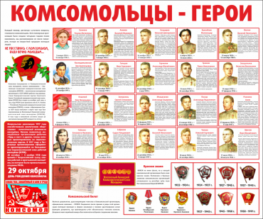Тематический стенд "Комсомольцы-герои" - «globural.ru» - Ростов-на-Дону